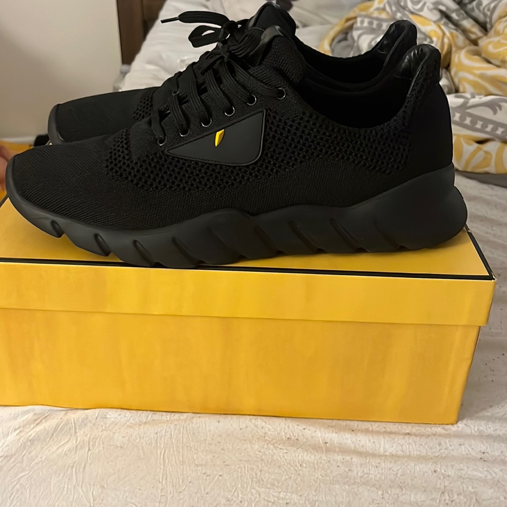 Black fendi monster shoes size 11